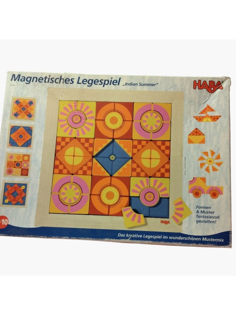 HABA Magnetic Pattern Puzzle Indian Summer  Wooden Board Game Ages 3 to10